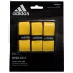 3 Overgrips Adidas perforados amarillos