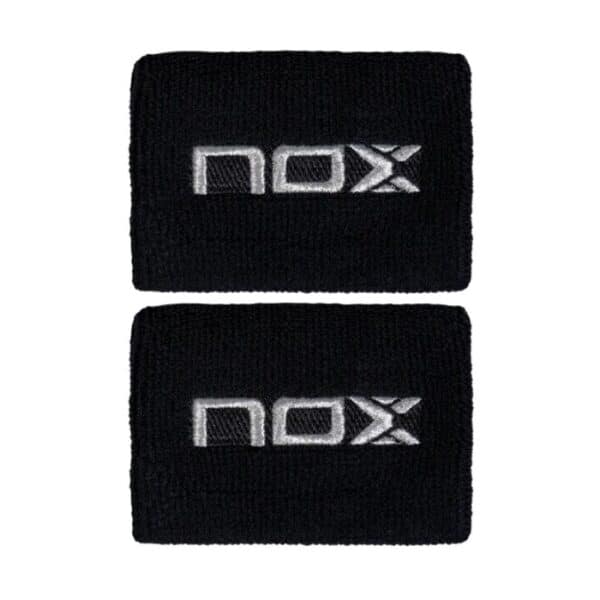 Blíster 2 Muñequeras NOX Negro/Blanco de pádel