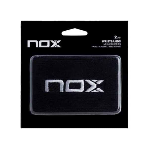 Blíster 2 Muñequeras NOX Negro/Blanco