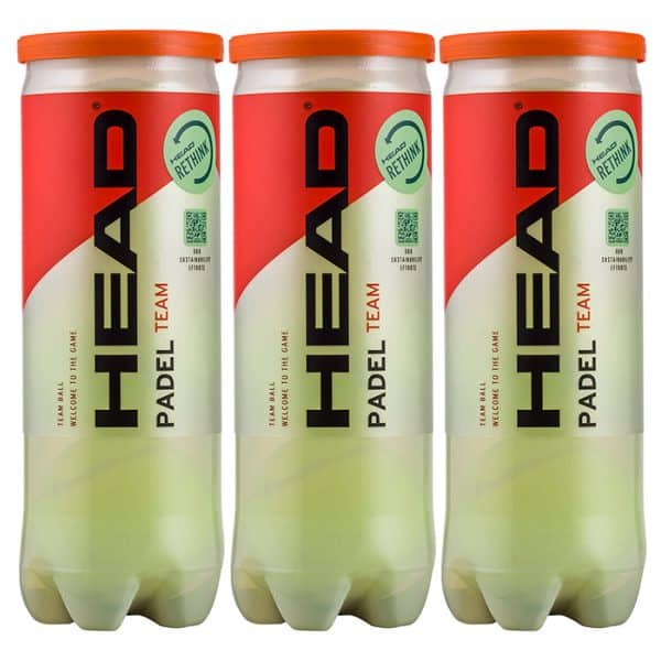 3 Botes de pelotas HEAD Padel Team 3 Botes de pelotas HEAD Padel Team