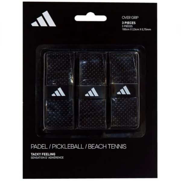 Blíster de 3 Overgrips Adidas Negros Perforados