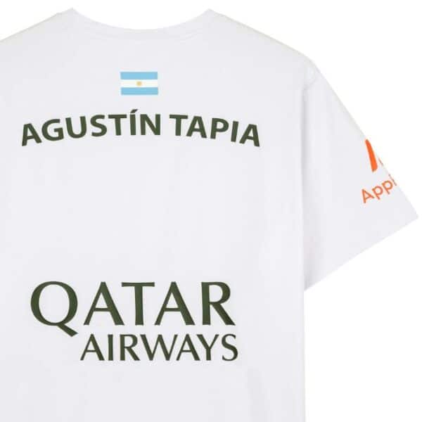 Detalle de la Camiseta Oficial NOX Agustín Tapia Blanca