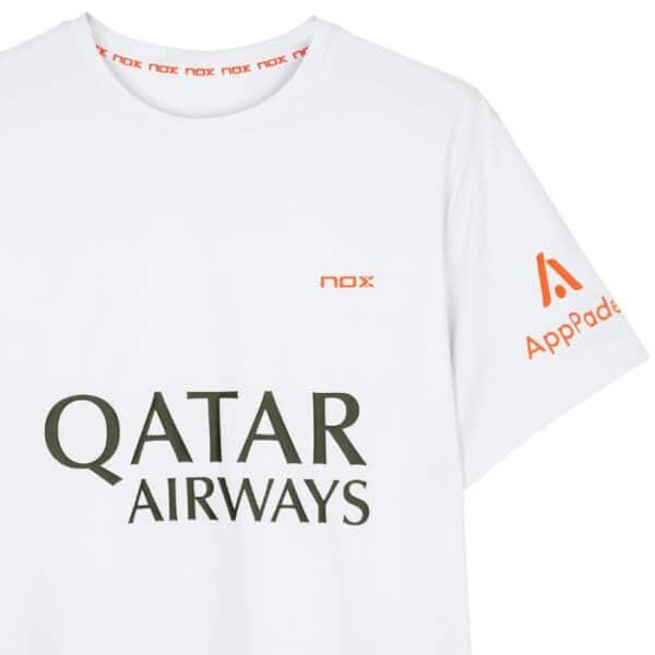 Detalle de la Camiseta Oficial NOX Agustín Tapia Blanca