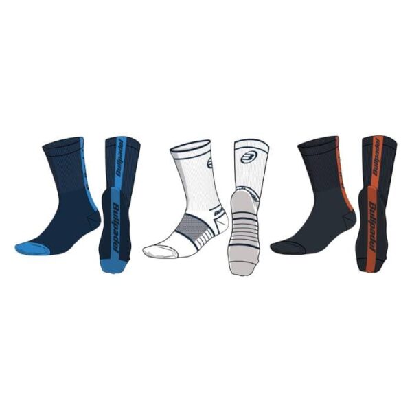 Pack tres pares calcetines Bullpadel largos multicolor Pack tres pares calcetines Bullpadel largos multicolor