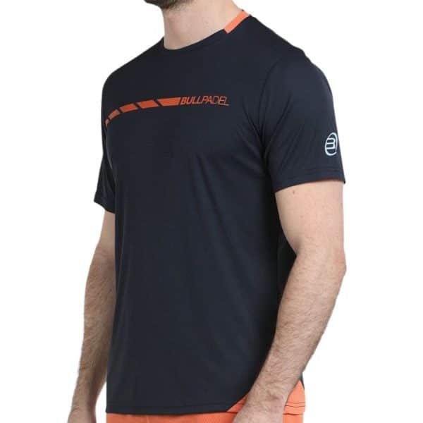 Lateral Camiseta Bullpadel Hombre Legal Azul