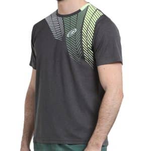 Lateral Camiseta Bullpadel Hombre Liria Negro
