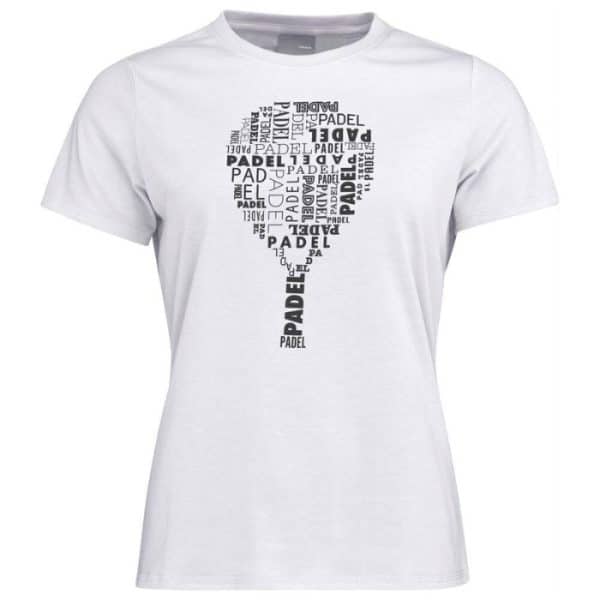 Camiseta Head Padel Blanca Mujer Camiseta Head Padel Blanca Mujer