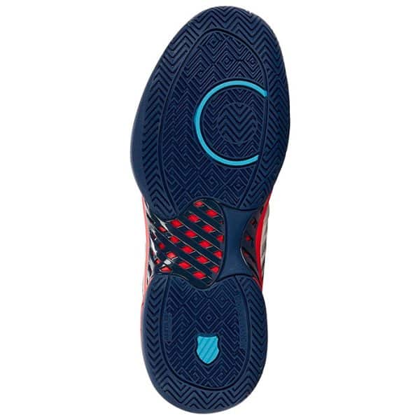 zapatillas kswiss express light 3 blancas azules rojas suela