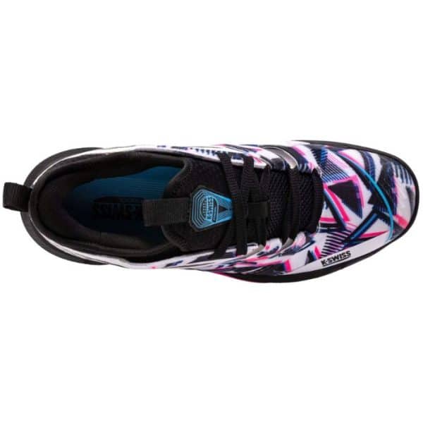 Detalle de las zapatillas K-Swiss Speedtrac Padel Blancas