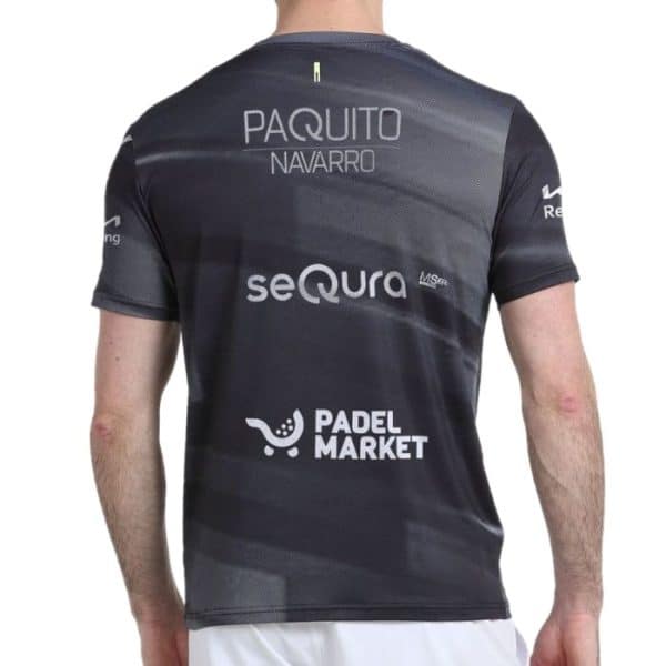 Camiseta Oficial Bullpadel Adula Paquito Navarro Negra
