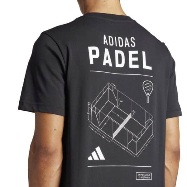 Detalle de la Camiseta Adidas Padel G Negra