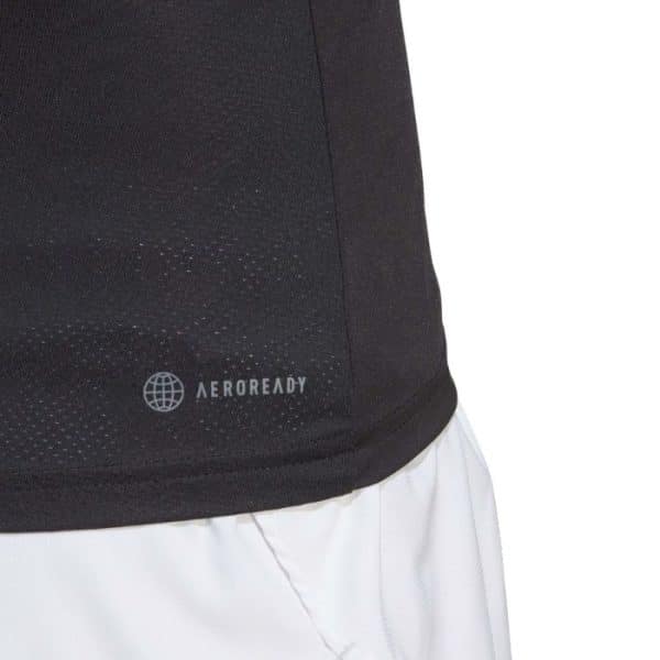 Detalle Camiseta Tirantes Adidas Negra