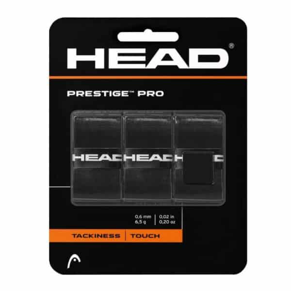 Blíster de 3 Overgrips HEAD Prestige Pro Negros Blíster de 3 Overgrips HEAD Prestige Pro Negros