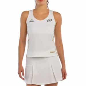 Camiseta de tirantes Acora blanca de Bullpadel