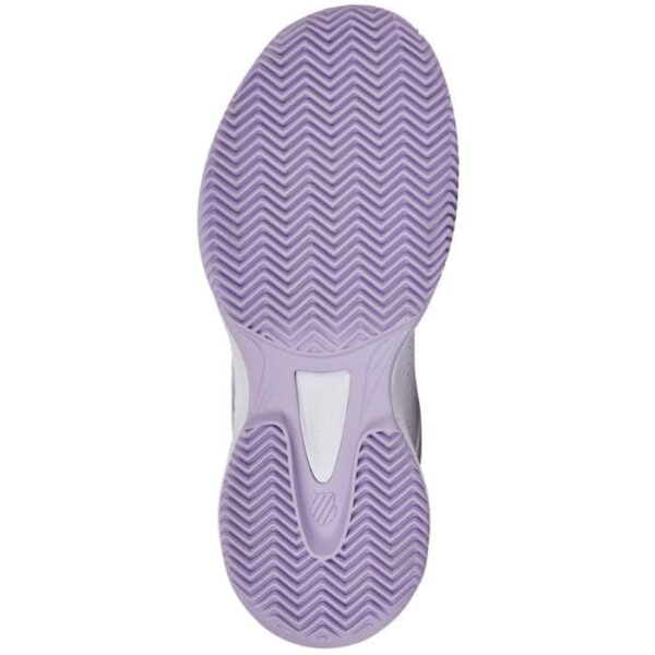 Zapatillas pádel mujer Court Express 2 Clay Blanco y lila K-Swiss
