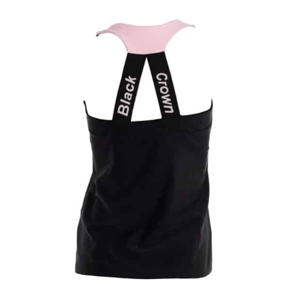 Camiseta de tirantes Black Crown en color negro mujer