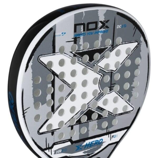 Lateral de la Pala de pádel NOX X-Hero White 2026