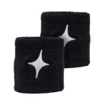 Muñequeras StarVie negras con logo blanco