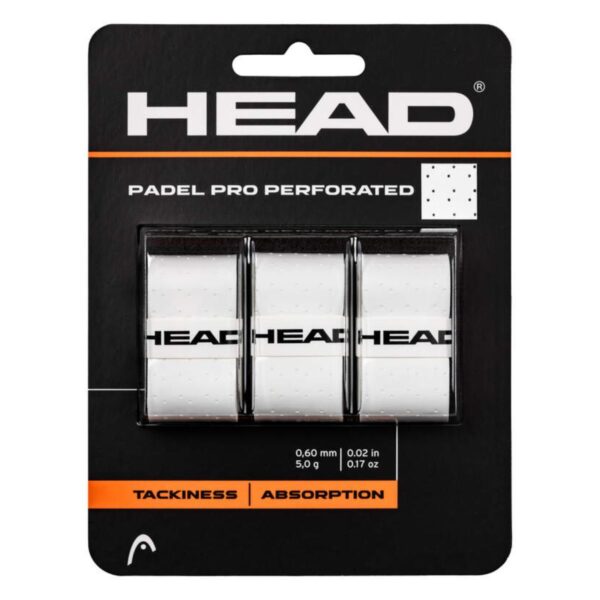 Blíster 3 Overgrips HEAD Padel Pro Perforados Blancos Blíster 3 Overgrips HEAD Padel Pro Perforados Blancos