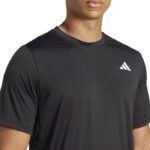 Lateral de la Camsieta de pádel Adidas en color negro Club Tee