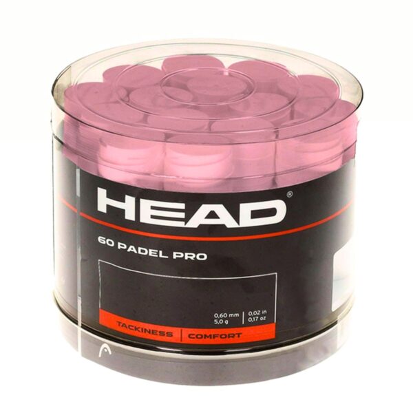 Tambor de 60 Overgrips HEAD Padel Pro Rosas Tambor de 60 Overgrips HEAD Padel Pro Rosas