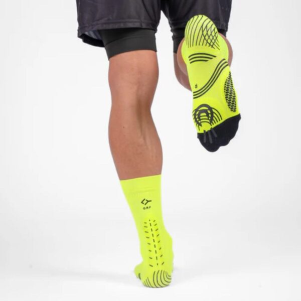 Detalle de los Calcetines Floky GRF Medium Amarillo Flúor