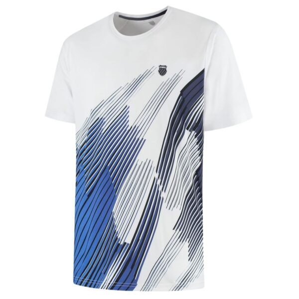 Camiseta K-Swiss Hypercourt Print Crew Blanca Camiseta K-Swiss Hypercourt Print Crew Blanca