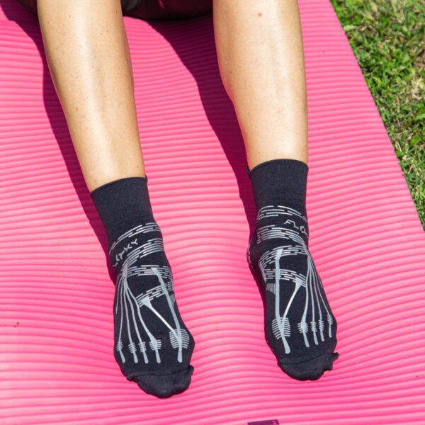 Calcetines Floky Gymnasium Negro/Plata