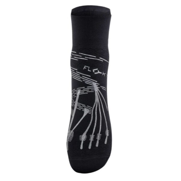 Calcetines Floky Gymnasium Negro/Purpurina Plateada