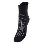 Calcetines Floky Gymnasium Negro/Purpurina Plateada
