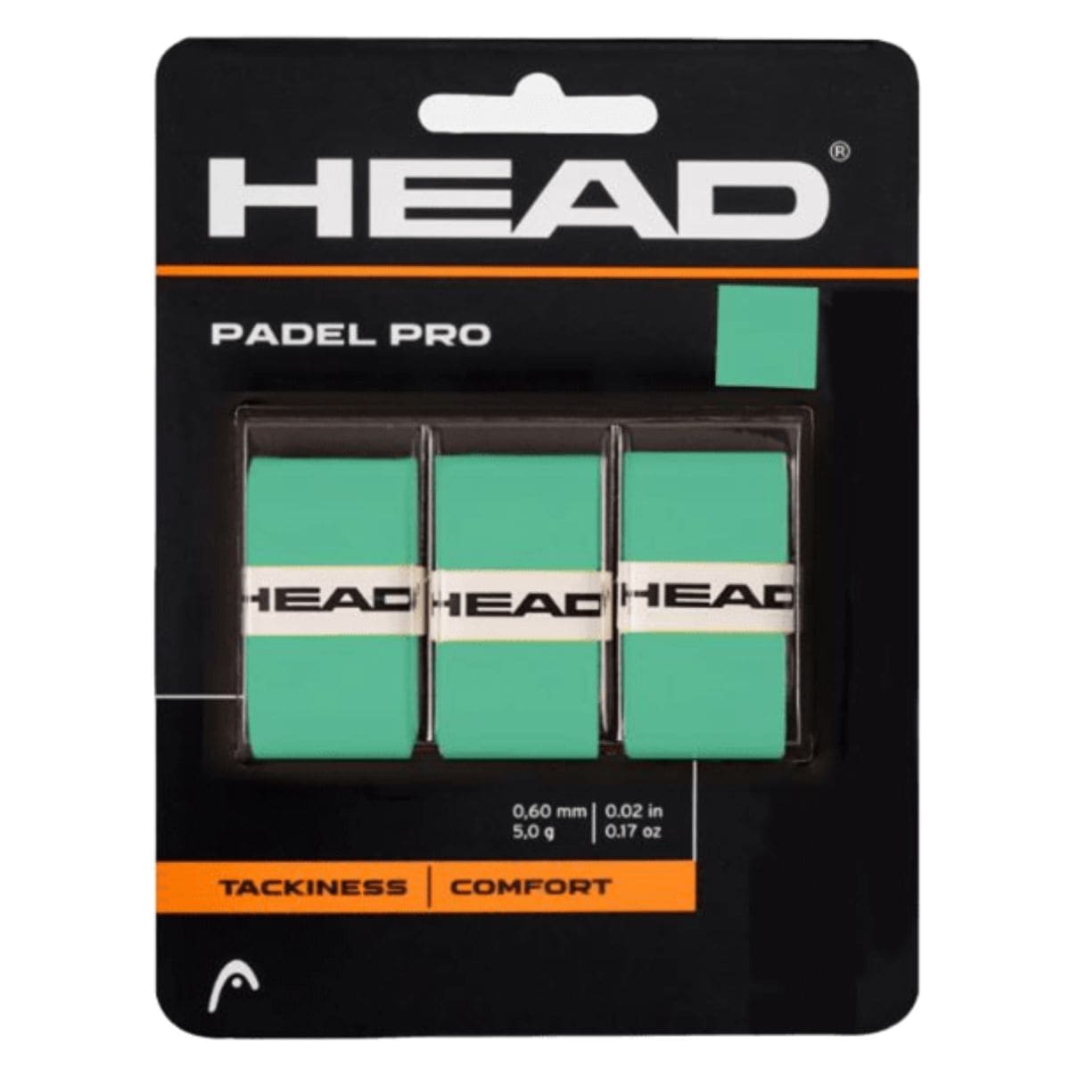 Blíster 3 Overgrips HEAD Padel Pro Lisos Verde