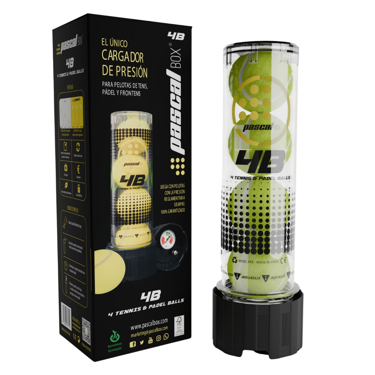 Presurizador de pelotas Pascal Box 4B